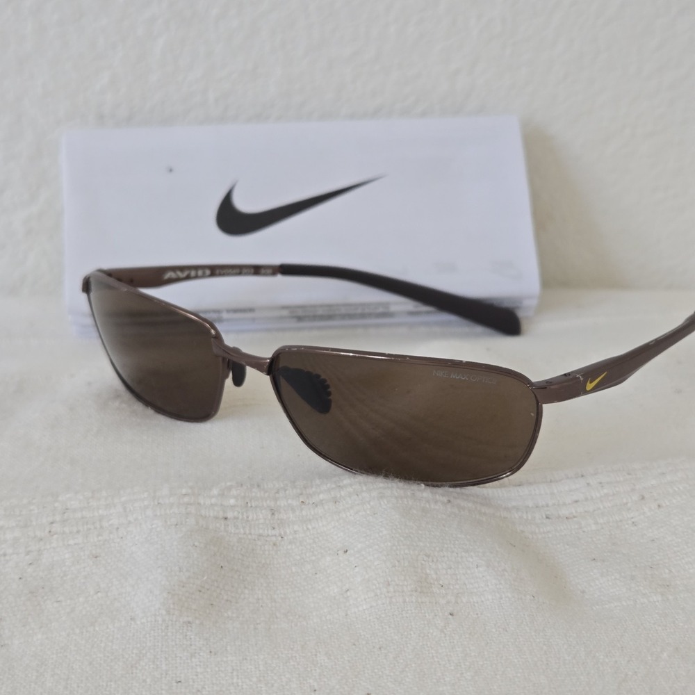 Nike Avid EV0569 203 Brown Wrap Sunglasses Frames 61-16 135 Designer Men Women